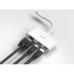 D-Link DUB-V310 laptop dock port replicator Wired USB 3.2 Gen 1 (3.1 Gen 1) Type-C White
