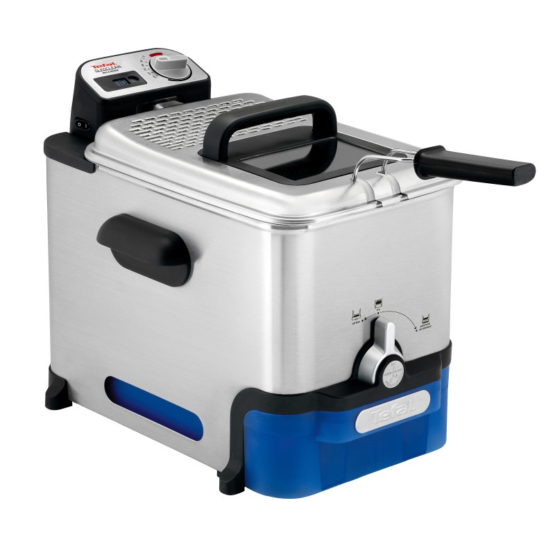 Tefal Oleoclean Pro Inox & Design FR8040 Singolo 3,5 L 2300 W Nero, Acciaio inox