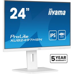 iiyama ProLite XUB2497HSN-W2 Monitor PC 60,5 cm (23.8") 1920 x 1080 Pixel Full HD LED Bianco
