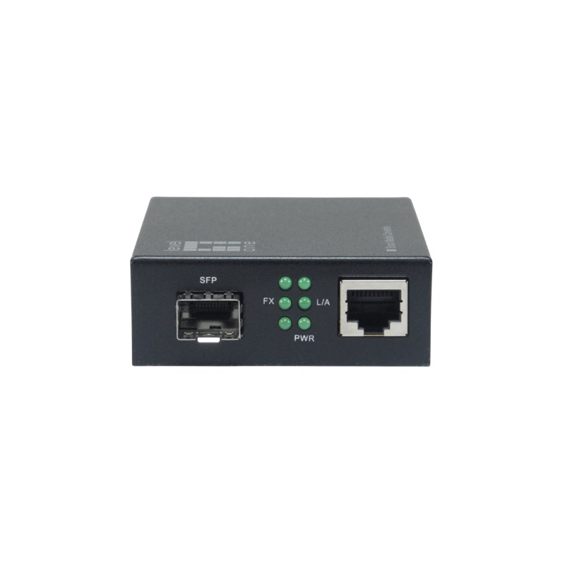 LevelOne GVM-2000 convertisseur de support réseau 1000 Mbit s Noir