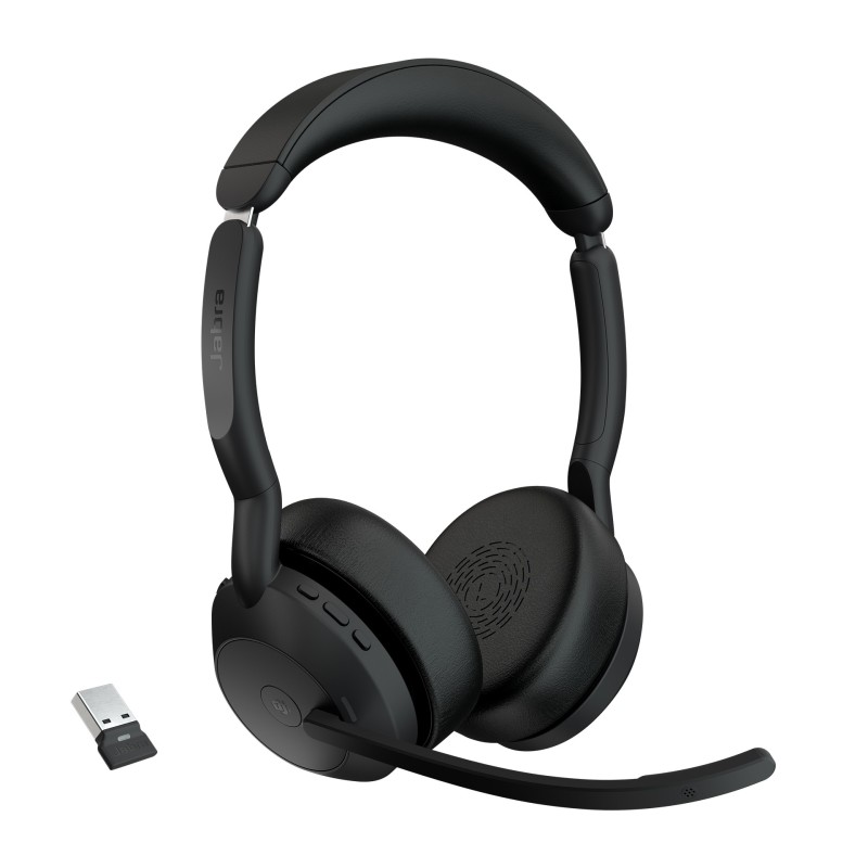 Jabra Evolve2 55 Casque Sans fil Arceau Bureau Centre d'appels USB Type-C Bluetooth Socle de chargement