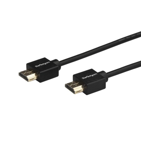 StarTech.com Câble HDMI 2.0 Fin de 2m, Câble HDMI Haute Vitesse 4K 60Hz avec Ethernet, Câble HDMI UHD, Classé CL2, Câble Cordon