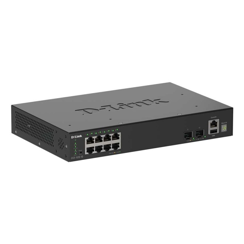 D-Link DGS-1530-10 Managed L2 Gigabit Ethernet (10 100 1000) Black