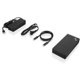 Lenovo 40AS0090EU laptop dock port replicator Wired USB 3.2 Gen 1 (3.1 Gen 1) Type-C Black