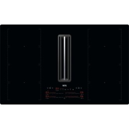 AEG CCE84779CB Black Built-in 83 cm Zone induction hob 4 zone(s) Built-in hood