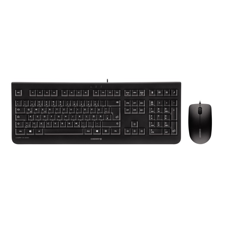 CHERRY DC 2000 Tastatur Maus enthalten Universal USB Belgisch Schwarz