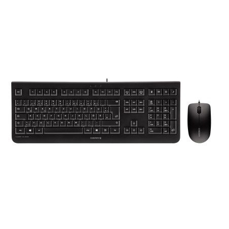 CHERRY DC 2000 keyboard Mouse included Universal USB Belgian Black