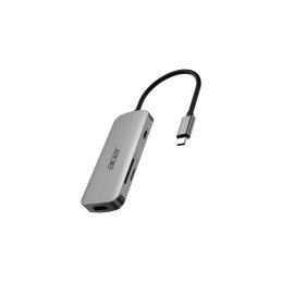 Acer 7in1 Type C Dongle Kabelgebunden USB 3.2 Gen 1 (3.1 Gen 1) Type-C Silber