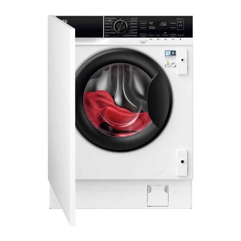 AEG Series 8000 LWR8WI7680 washer dryer Built-in Front-load White