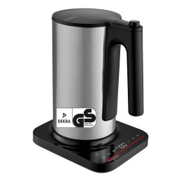 MEDION MD 12106 bollitore elettrico 1,5 L 2200 W Nero, Acciaio inox