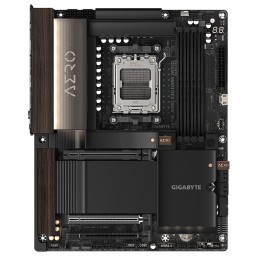 GIGABYTE X870E AERO X3D DARK WOOD Carte Mère – Compatible avec les processeurs AMD Ryzen 9000, VRM numérique 16+2+2 phases,
