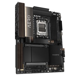 GIGABYTE X870E AERO X3D DARK WOOD Carte Mère – Compatible avec les processeurs AMD Ryzen 9000, VRM numérique 16+2+2 phases,