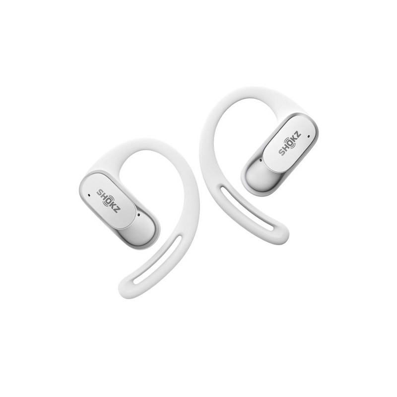SHOKZ OpenFit Air, weiss Casque Sans fil Crochets auriculaires Appels Musique Sport Au quotidien Bluetooth Blanc