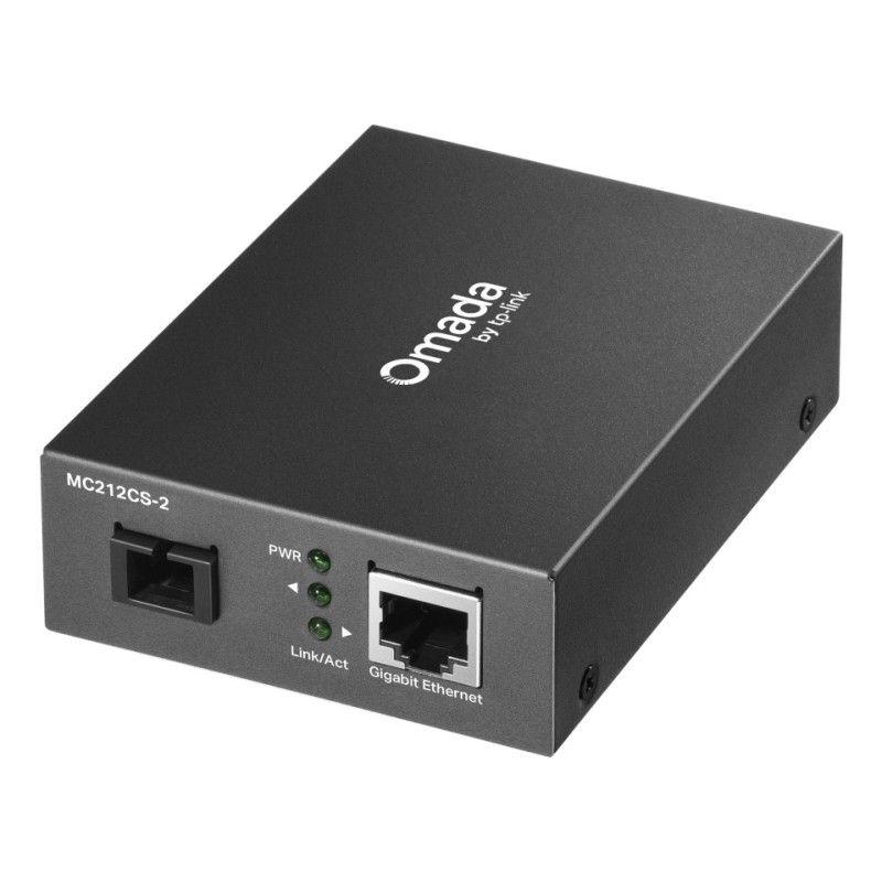 TP-Link Omada MC212CS-2 convertisseur de support réseau 1000 Mbit s 1550 nm Monomode Noir