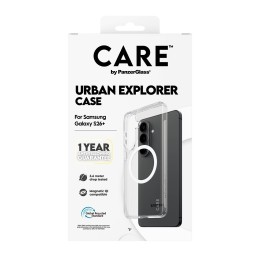 PanzerGlass CARE™ by ® Urban Explorer Case Transparent w. White Qi Samsung Galaxy S26+ funda para teléfono móvil Transparente