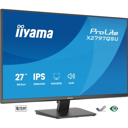 iiyama ProLite X2797QSU-B1 Computerbildschirm 68,6 cm (27") 2560 x 1440 Pixel Quad HD LED Schwarz