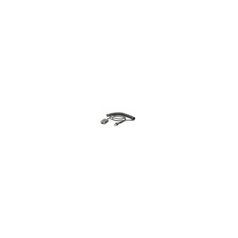 Zebra CBA-RF3-C09ZAR cable de serie Negro 2,8 m RS232 DB9
