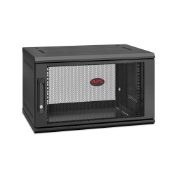 APC NetShelter WX 6U Single Hinged Wall-mount Enclosure 400mm Deep Bastidor de pared Negro