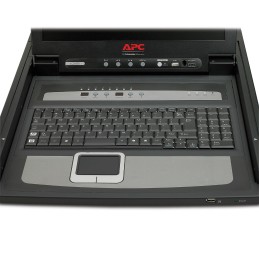 APC 17" Rack-LCD-Konsole mit integriertem, analogem KVM-Switch mit 8 Anschlüssen
