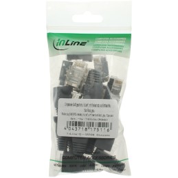 InLine Connettore a crimpare RJ45 schermato, antipiega, guida, grigio, 10pz.