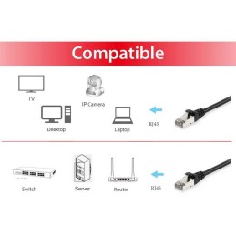 Equip Cat.6A S FTP Patchkabel, 20m, Schwarz