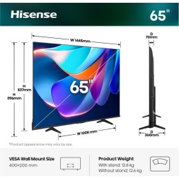 Hisense 65A6S 65" 4K Ultra HD Smart TV Wi-Fi Black