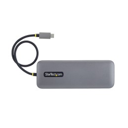 StarTech.com 10-in-1 USB-C auf Dual DisplayPort Multiport Adapter, 100W Power Delivery, 2x4K 60Hz, 5-Port 5Gbps Hub, GbE Mini
