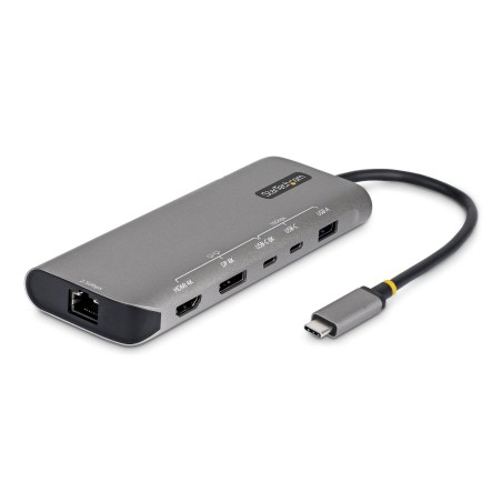 StarTech.com Adaptateur Multiport USB4, Double Sortie 4K Sans Pilote pour macOS et Windows, Recharge Power Delivery 140W, Hub 3