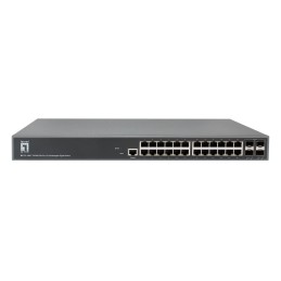 LevelOne TURING 28-Port L3 Lite Managed Gigabit Switch, 24 × 1G RJ45, 4 × 1G 10G SFP+ Uplinks