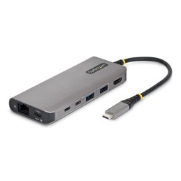 StarTech.com Mini Dock USB-C A HDMI - Adaptador Multipuertos - PD de 140W - 4K 60Hz - Hub USB 5 Puertos 5Gbps - GbE - Para