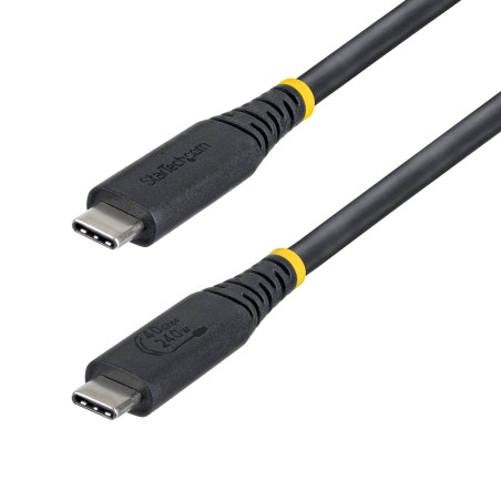 StarTech.com Cable USB4 de 50cm USB-C - Cable USB Tipo C - Cable DP 2.1 - DP40 - Certificado USB-IF - Compatible con