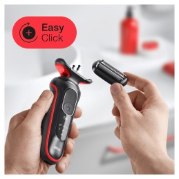 Braun Series 5 50-R1000s Rasoir à grille Noir, Rouge