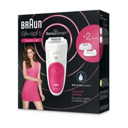 Braun Silk-épil 5 5 500 SensoSmart 28 pince(s) Rose, Blanc