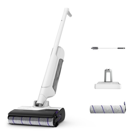 Rowenta X-Clean 10 GZ7540 Aspirateur balai Batterie Sec&humide Sans sac 200 W Argent, Blanc