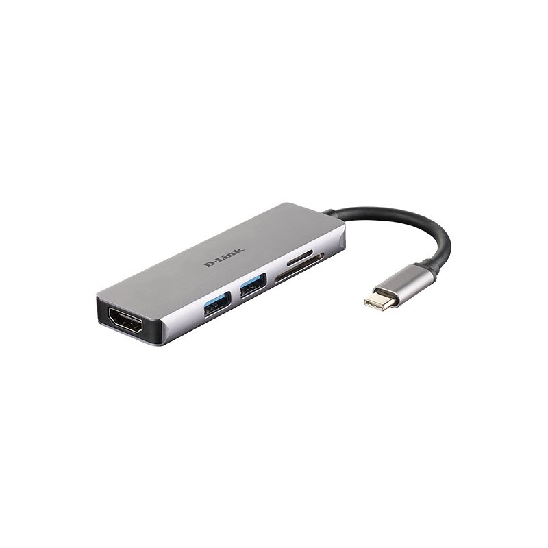 D-Link DUB-M530 base para portátil y replicador de puertos Alámbrico USB 3.2 Gen 1 (3.1 Gen 1) Type-C Aluminio