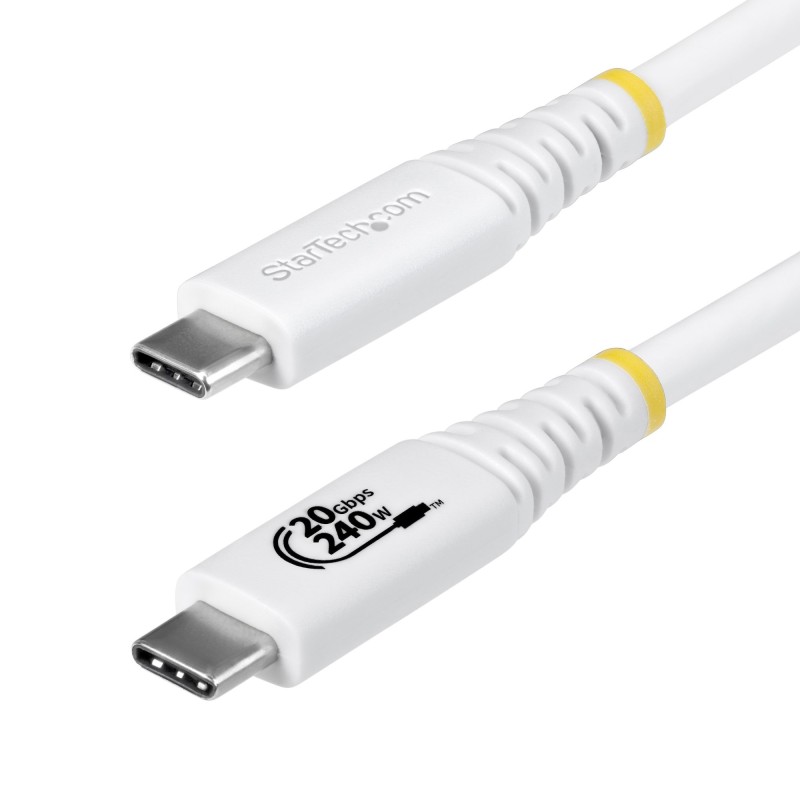 StarTech.com Cavo USB4 da 2m, Cavo USB-C Certificato USB-IF, 20 Gbps, PD EPR 240W, DP 1.4 4K 120Hz, Cavetto Tipo-C con guaina