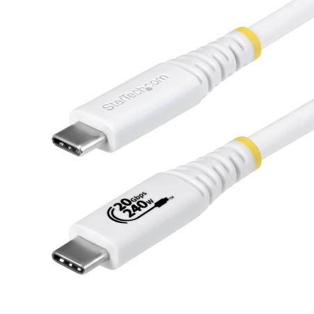StarTech.com CC2M20GUSB4TPW USB cable USB4 Gen 2x2 78.7" (2 m) USB C 20 Gbit s 240 W White