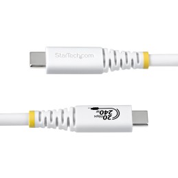 StarTech.com CC2M20GUSB4TPW USB cable USB4 Gen 2x2 78.7" (2 m) USB C 20 Gbit s 240 W White