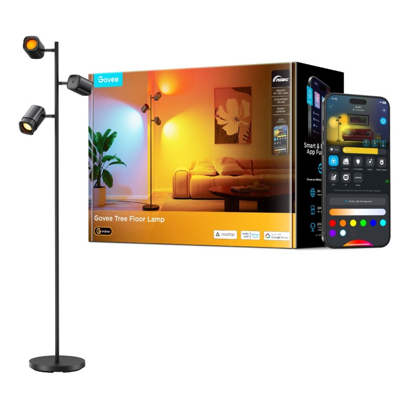 Govee Tree Floor Lamp Smart floor lighting Wi-Fi Bluetooth 72 W