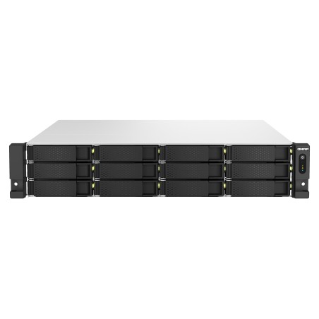 QNAP TS-h1887XU-RP NAS Rack (2U) Intel Xeon E E-2334 16 GB DDR4 0 TB QuTS hero Schwarz, Weiß