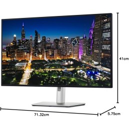 DELL UltraSharp U3225QE Monitor PC 80 cm (31.5") 3840 x 2160 Pixel 4K Ultra HD LCD Nero, Argento