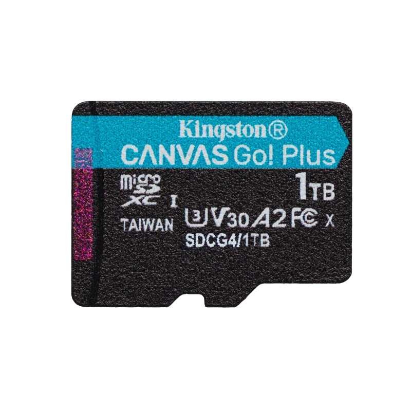 Kingston Technology 1 TB microSDXC Canvas Go Plus Gen4 200R A2 U3 Confezione singola senza ADP