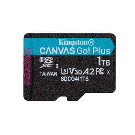Kingston Technology 1 TB microSDXC Canvas Go Plus Gen4 200R A2 U3 Confezione singola senza ADP