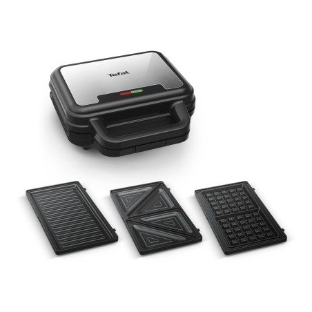 Tefal SW383D10 Sandwich-Toaster 700 W Schwarz, Edelstahl