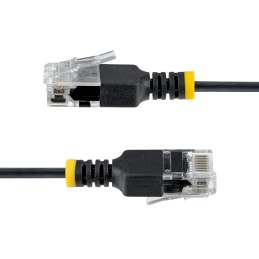 StarTech.com Cavo Ethernet CAT6a Ultra Sottile da 4 m Nero, Snagless, UTP in Rame Puro 34AWG, Cavo Patch RJ45 Sottile,