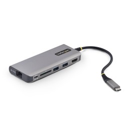 StarTech.com 177B-USBC-MULTIPORT base para portátil y replicador de puertos Alámbrico USB 3.2 Gen 2 (3.1 Gen 2) Type-C Gris