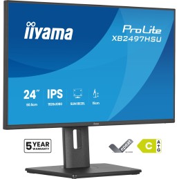iiyama ProLite XB2497HSU-B1 Monitor PC 60,5 cm (23.8") 1920 x 1080 Pixel Full HD LED Nero