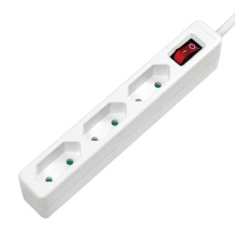 LogiLink LPS230 base múltiple 1,5 m 3 salidas AC Interior Blanco