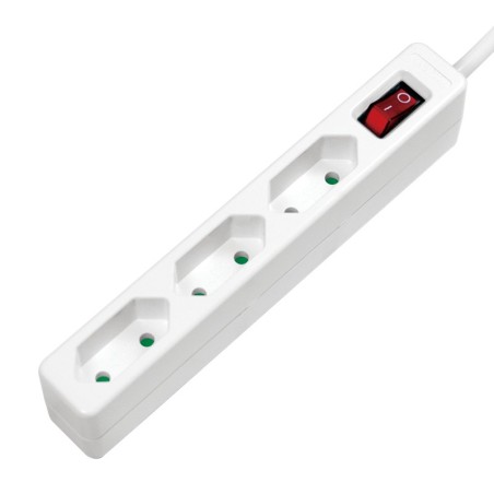 LogiLink LPS230 power extension 59.1" (1.5 m) 3 AC outlet(s) Indoor White