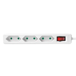 LogiLink LPS230 power extension 59.1" (1.5 m) 3 AC outlet(s) Indoor White